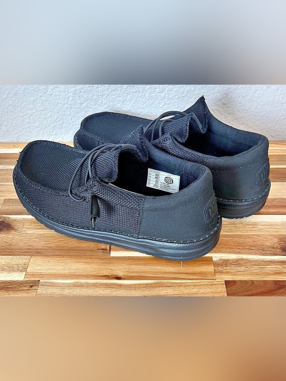 Hey Dude Wally Funk Mono Shade Black Shoes Mens/ Guys US 9 - Picture 4 of 8